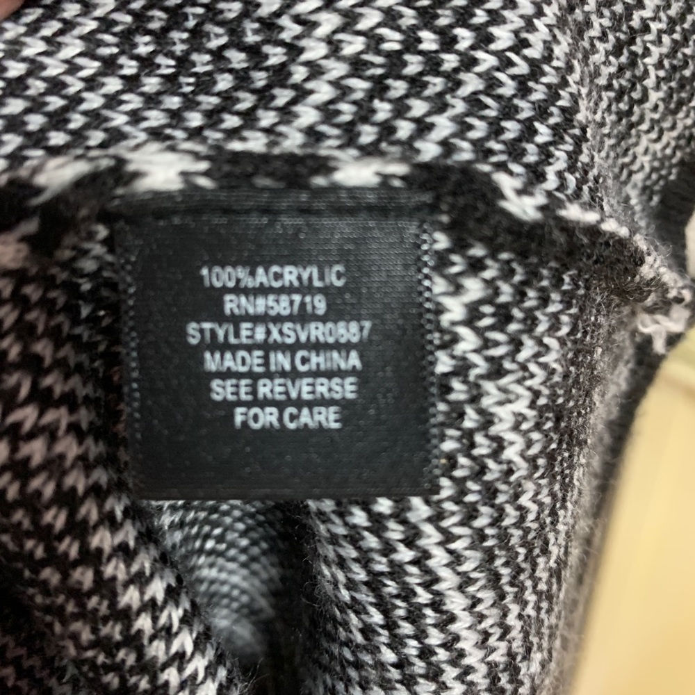 Hannah Black + White Unstructured Sweater Coat Med - Picture 5 of 5